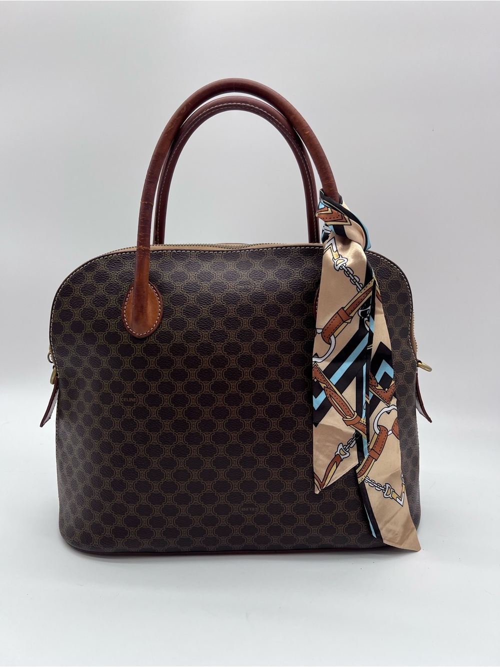 Authentic Celine Macadam Vintage Bag MC96 Top Handle Made in Italy - Picture 10 of 16